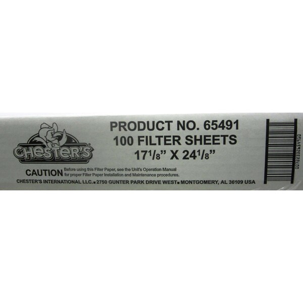 Chester's 17.125x24.125 Filter Sheet, PK100